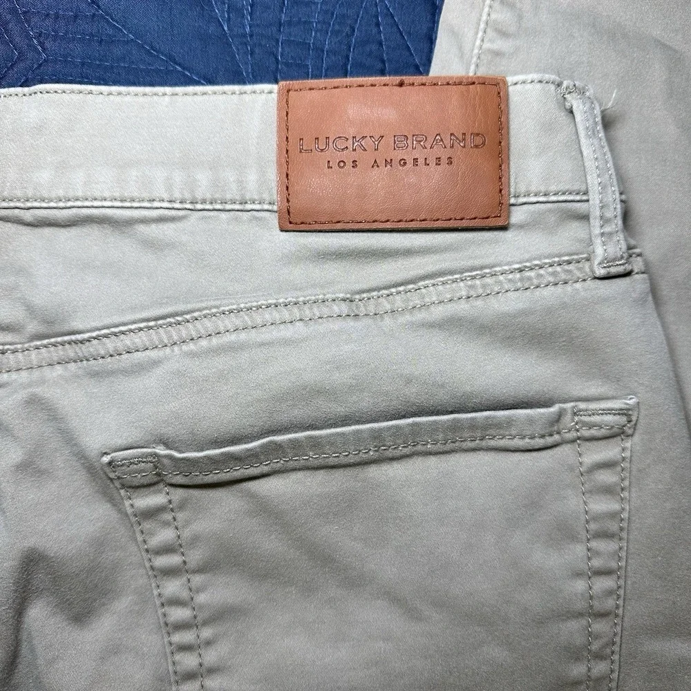 Lucky Brand Men's 221 Slim Straight Leg Size 34x30 Tan Denim Jeans Pants